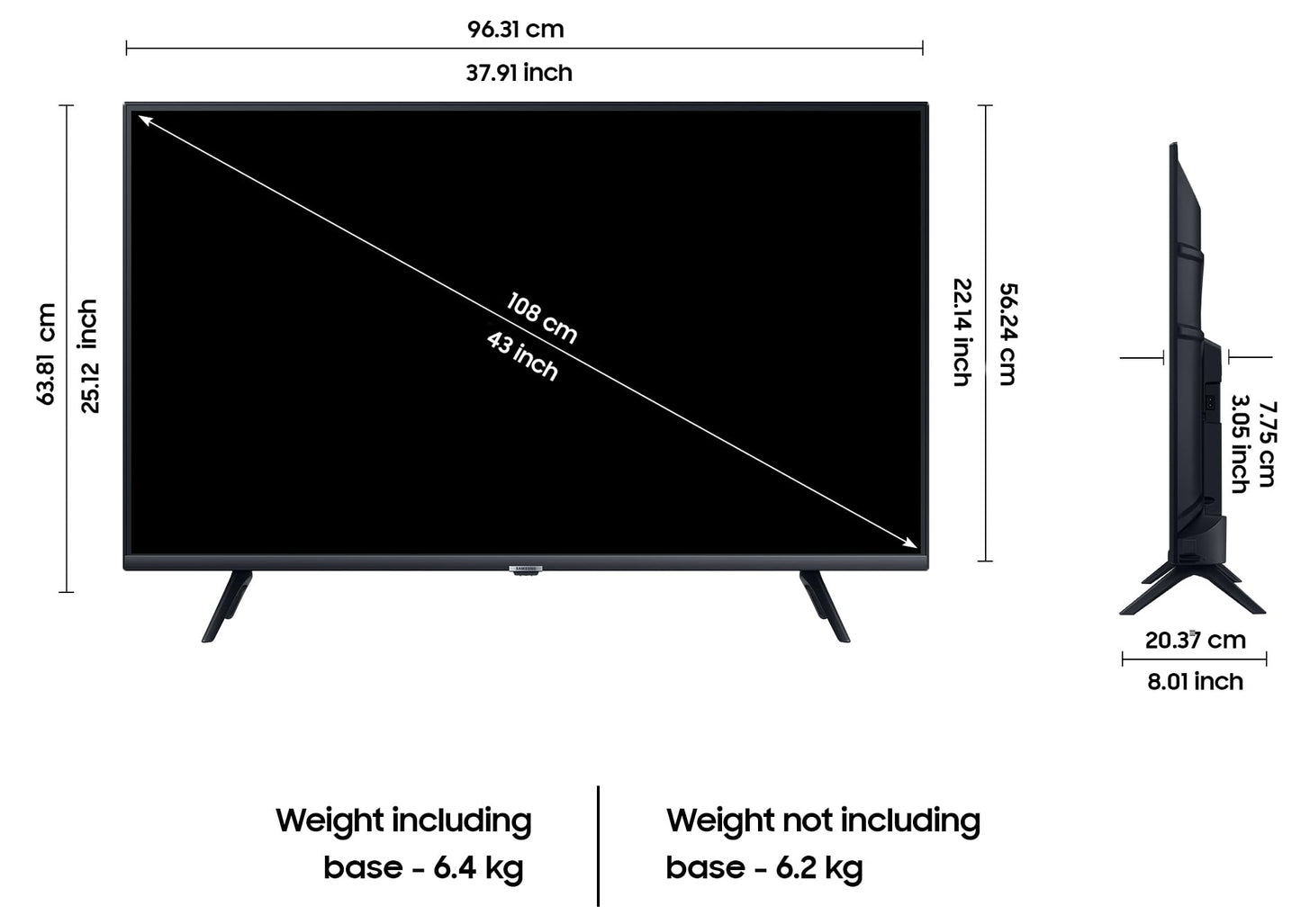 Samsung 108 cm (43 inches) FHD Smart LED TV