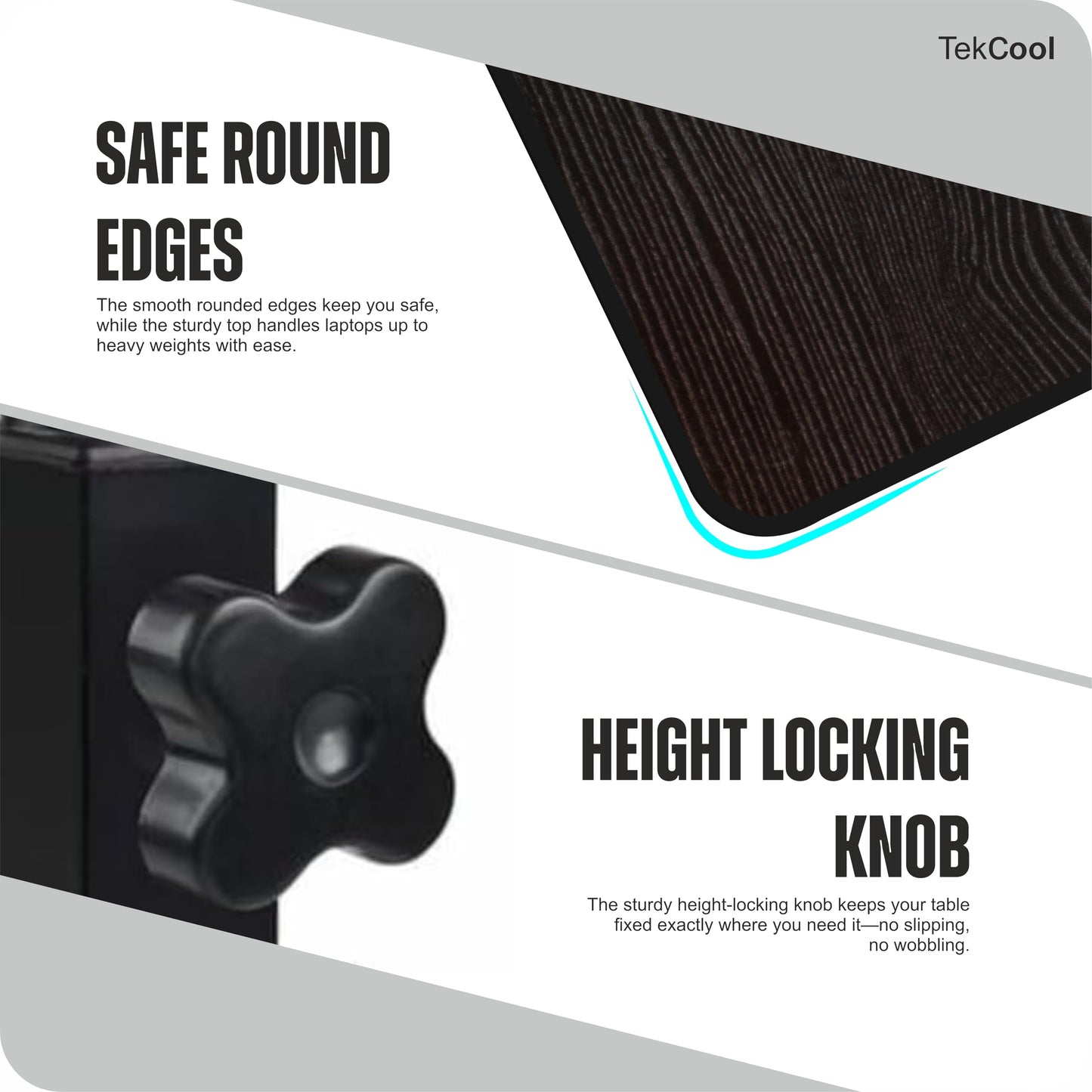 TEKCOOL Multi-Purpose Height-Adjustable Laptop Table