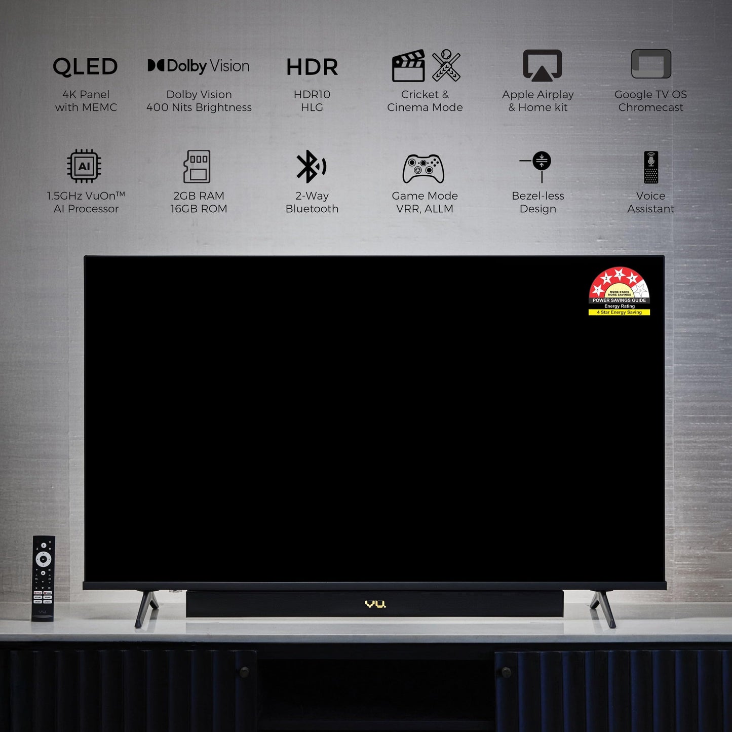 Vu Vibe Series 4K QLED Smart TV