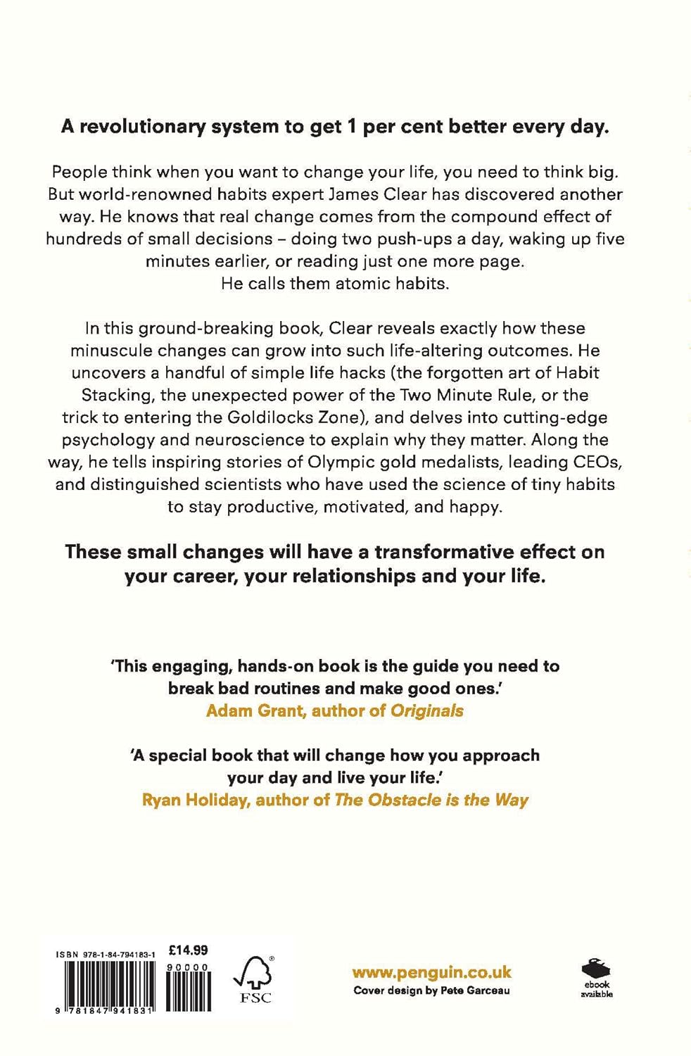 Atomic Habits: Paperback